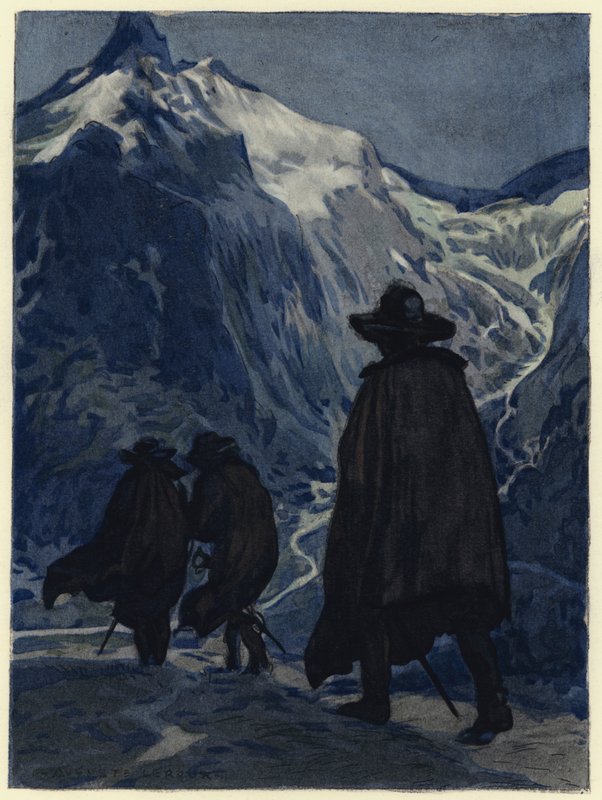 Ilustrace k pamětem Casanovy (barevná litografie) od Jules Marie Auguste Leroux