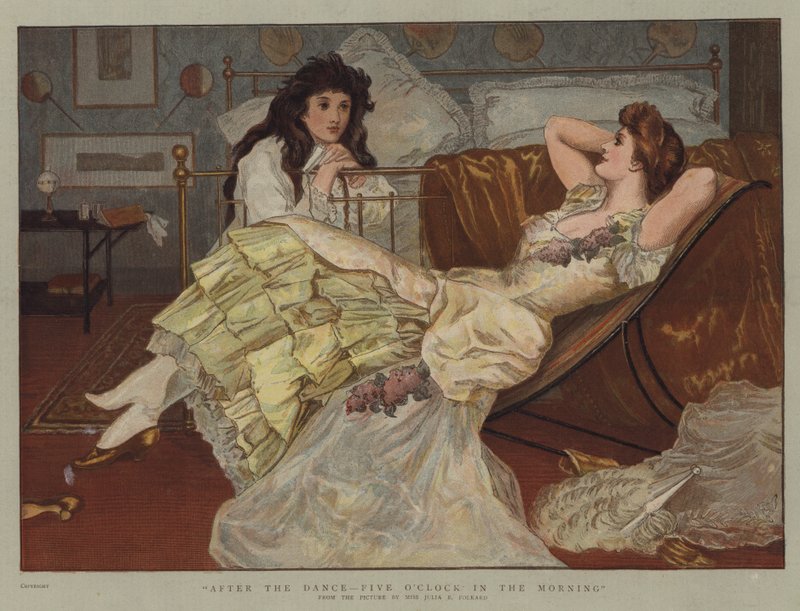 Po tanci, pět hodin ráno (chromolitho) od Julia Bracewell Folkard