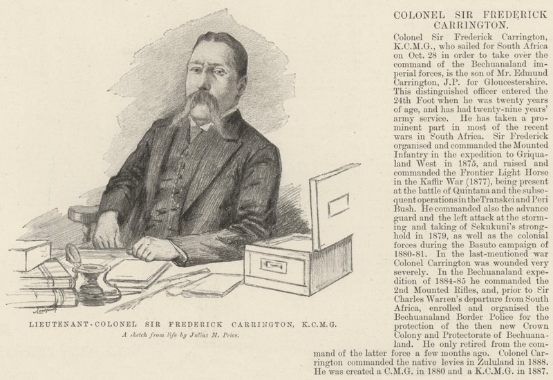 Podplukovník Sir Frederick Carrington, KCMG od Julius Mandes Price