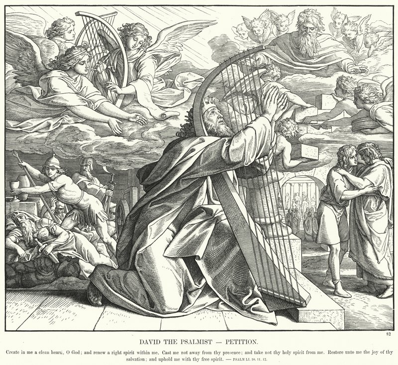 David Žalmista, Petice (rytina) od Julius (after) Schnorr von Carolsfeld