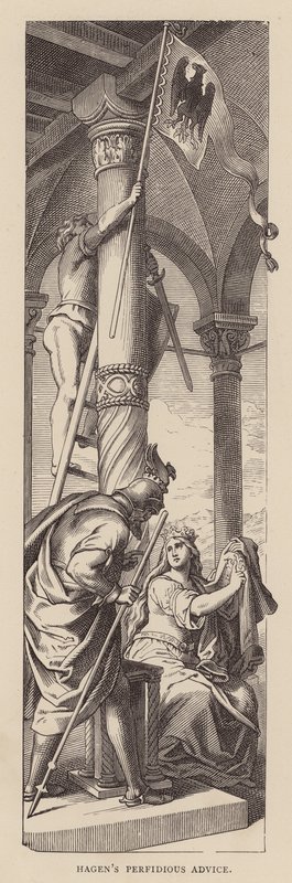 Hagenova perfidní rada (rytina) od Julius (after) Schnorr von Carolsfeld