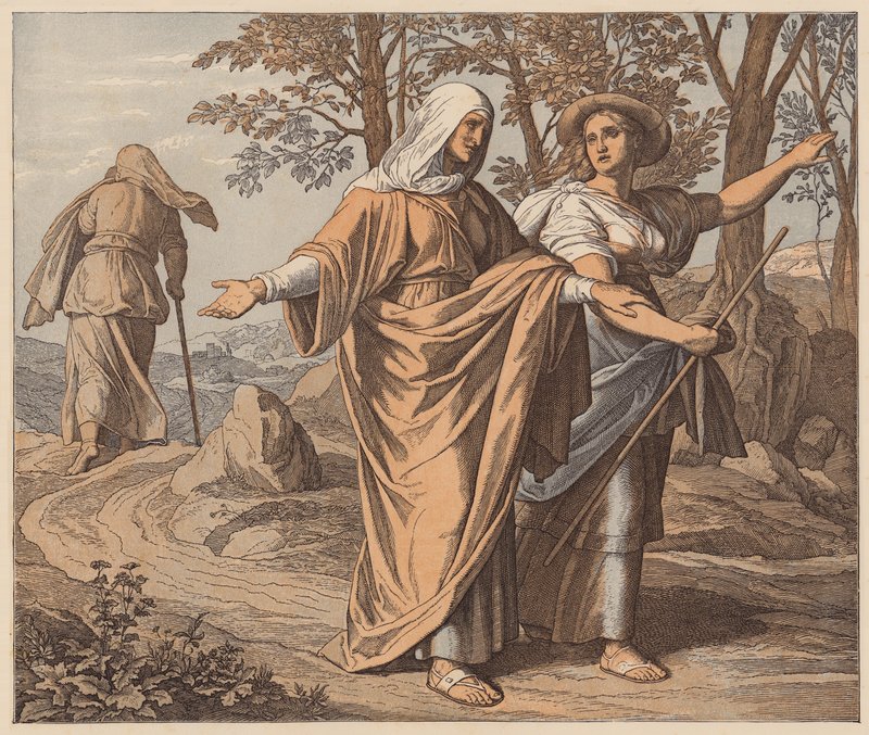 Rút a Naomi, Rút, I od Julius (after) Schnorr von Carolsfeld