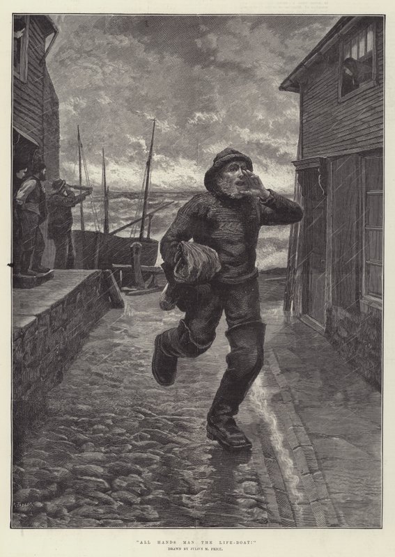 All Hands Man The Life-Boat! od Julius Mandes Price