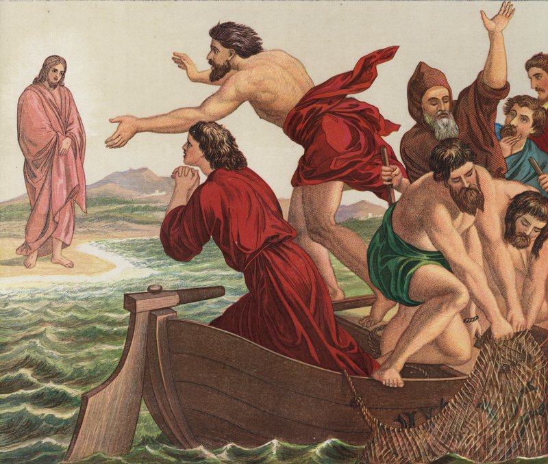 Kristus se zjevuje u Tiberiadského jezera od Julius Schnorr von Carolsfeld