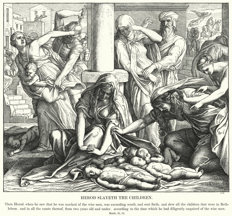 Herodes zabije děti od Julius Schnorr von Carolsfeld