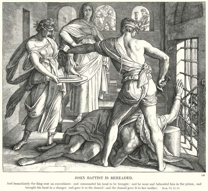 John Baptist je sťat od Julius Schnorr von Carolsfeld