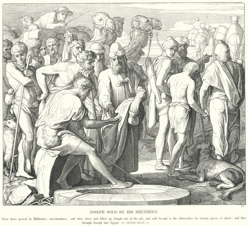 Joseph prodaný svými bratry od Julius Schnorr von Carolsfeld