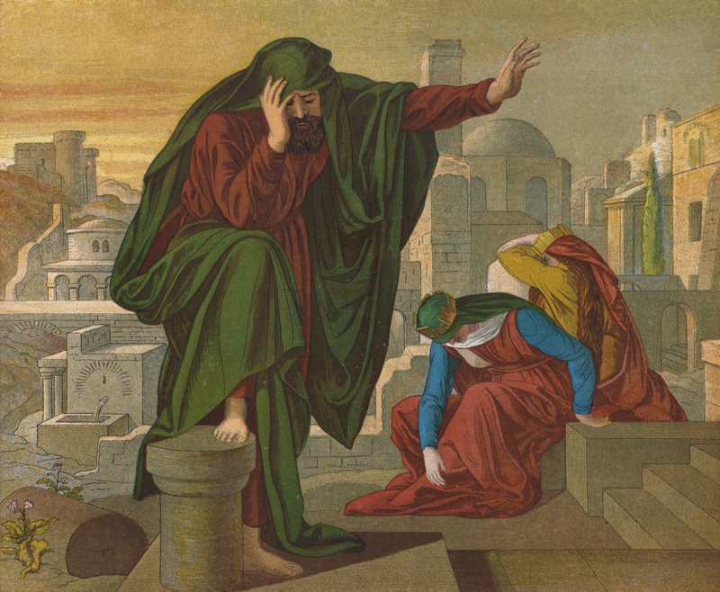 Jeremiášův nářek od Julius Schnorr von Carolsfeld