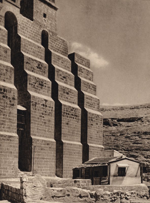 Mar Saba, Opory klášterního kostela (č/b foto) od Karl Grober