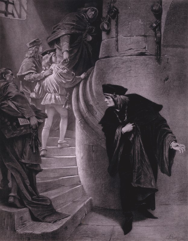 Scéna ze Shakespearova krále Richarda III (akt III, scéna 5) (litho) od Karl Theodor von Piloty