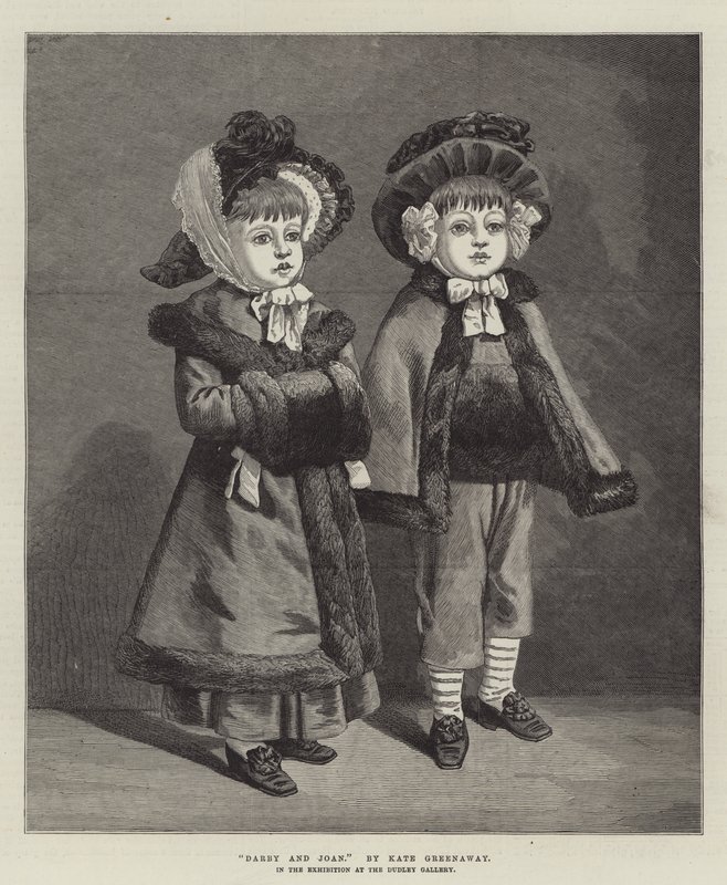Darby a Joan na výstavě v Dudley Gallery od Kate Greenaway