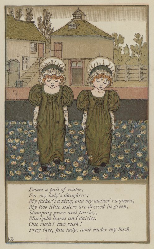 Nakreslete vědro s vodou (barva litho) od Kate (after) Greenaway