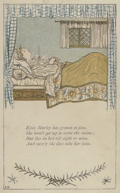 Elsie Marley vyrostla tak dobře (barva litho) od Kate (after) Greenaway