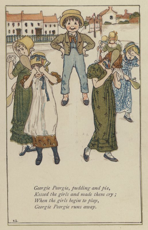 Georgie Peorgie, pudink a koláč (barva litho) od Kate (after) Greenaway
