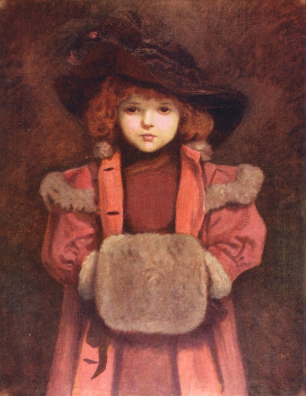 The Muff, nedokončený (barevná litografie) od Kate (after) Greenaway