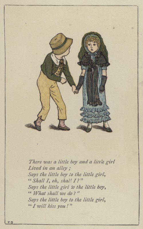 Byl tam malý chlapec a holčička (barva lito) od Kate (after) Greenaway