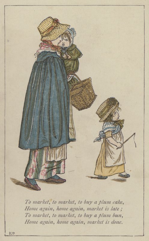 Na trh, na trh, koupit švestkový koláč od Kate Greenaway