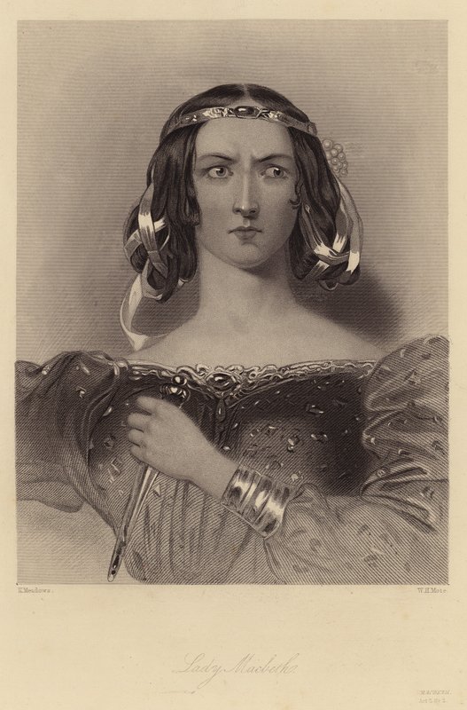 Shakespeare: Macbeth, Lady Macbeth, 2. dějství, 2. scéna (rytina) od Kenny Meadows