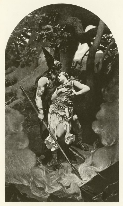 Wotan se rozchází s Brunhild (hlubotisk) od Konrad Dielitz