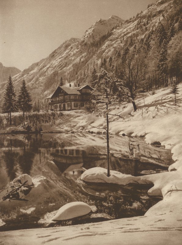 Der Christlessee bei Oberstdorf; Christlesse v Oberstdorfu (černobílá fotografie) od Kurt Hielscher