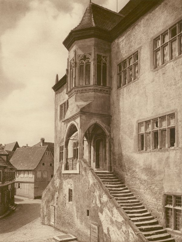 Dettelbach a Main, Rathaus; Dettelbach na hlavní, radnice (čb foto) od Kurt Hielscher