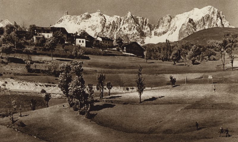 Itálie: Catena del M Bianco poblíž Pre St Didier (černobílá fotografie) od Kurt Hielscher