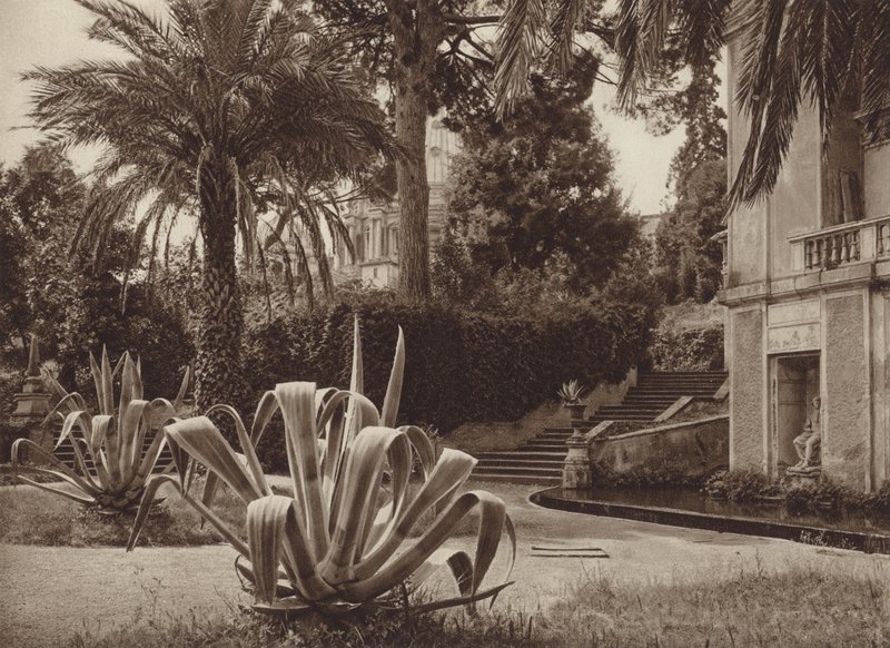 Řím: Ve vatikánské zahradě (černobílá fotografie) od Kurt Hielscher