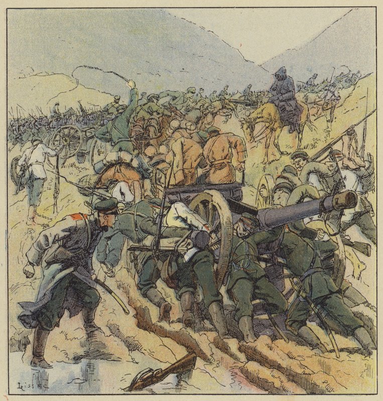Ústup ruských vojsk do Liao-jangu od L. Malespine