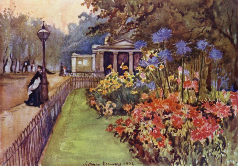 Podzimní postele, Hyde Park (barevné lito) od Lady Victoria Marjorie Harriet Manners