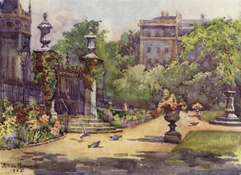 Zahrada vnitřního chrámu (barevná lito) od Lady Victoria Marjorie Harriet Manners