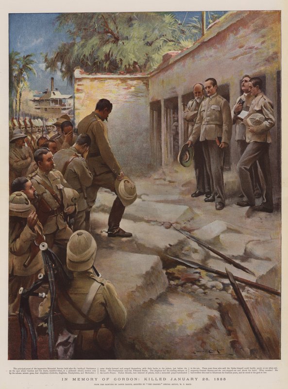 Na památku Gordona, zabitého 26. ledna 1885 (chromolitho) od Lance Calkin