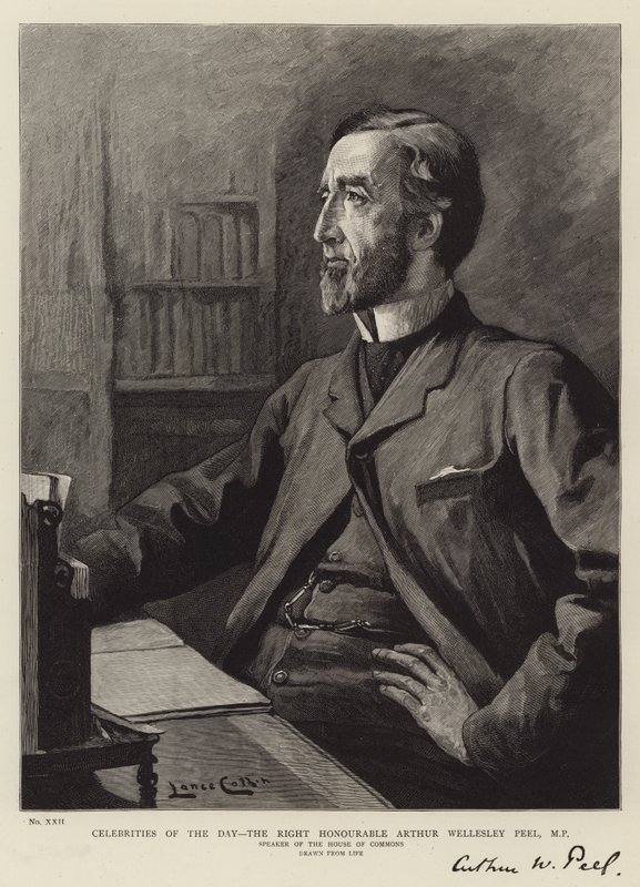 Celebrity dne, správný ctihodný Arthur Wellesley Peel, poslanec od Lance Calkin