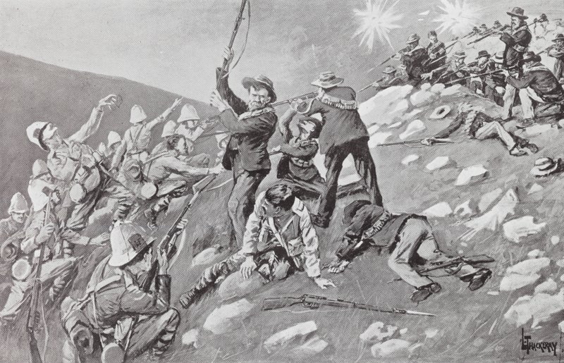 Charge of the Inniskillings, bitva na výšinách Tugela Heights od Lance Thackeray