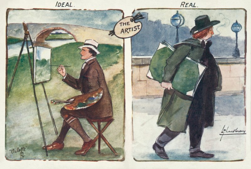 Ideální a reálné (barevná litografie) od Lance Thackeray