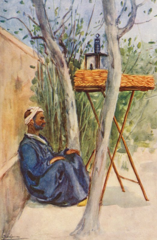 Lidé Egypta: Prodavač dortů, Baia Cak (barevná litografie) od Lance Thackeray