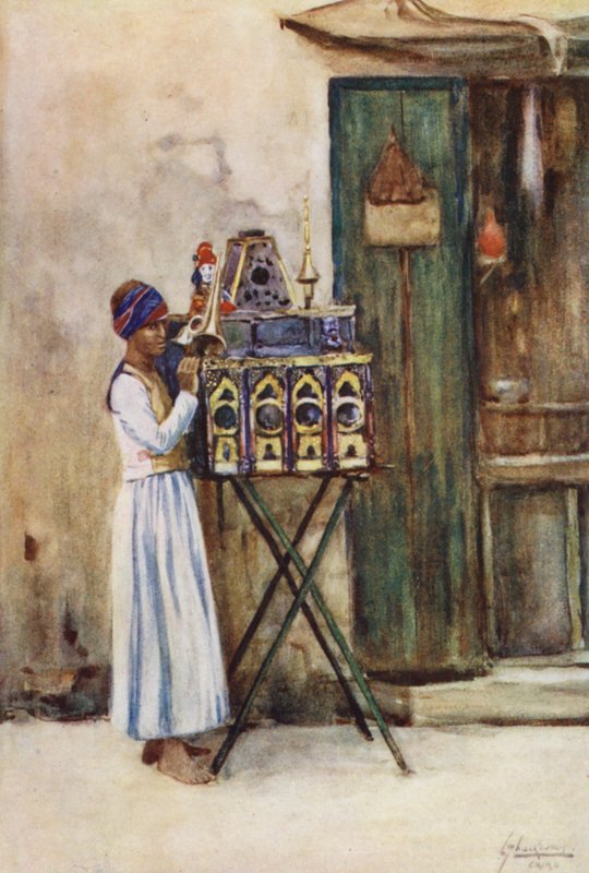 Lidé Egypta: Sanduk el Dunia (barevná litografie) od Lance Thackeray