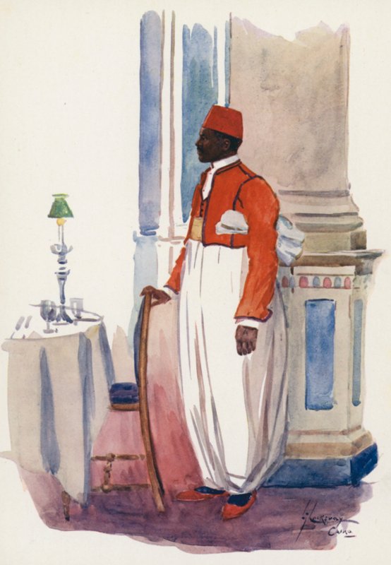Lidé Egypta: Číšník, hotel Shepheard