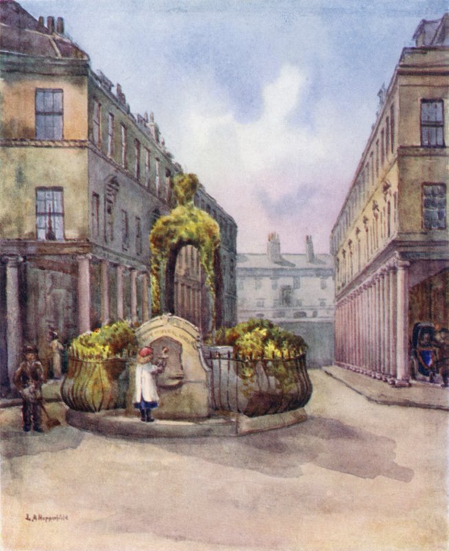 Bath Street a fontána s minerální vodou od Laura Annie Happerfield