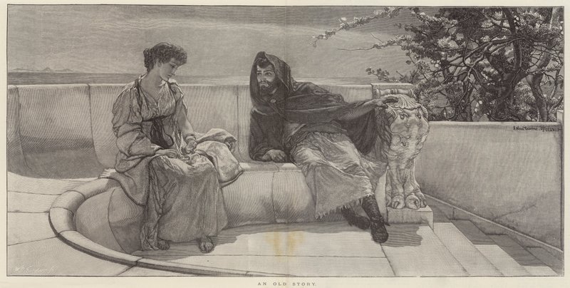 Starý příběh od Lawrence Alma Tadema