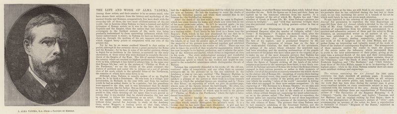 L Alma Tadema, RA od Lawrence Alma-Tadema