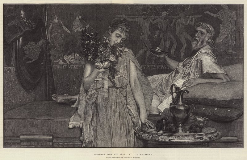 Mezi nadějí a strachem na výstavě Královské akademie od Lawrence Alma Tadema