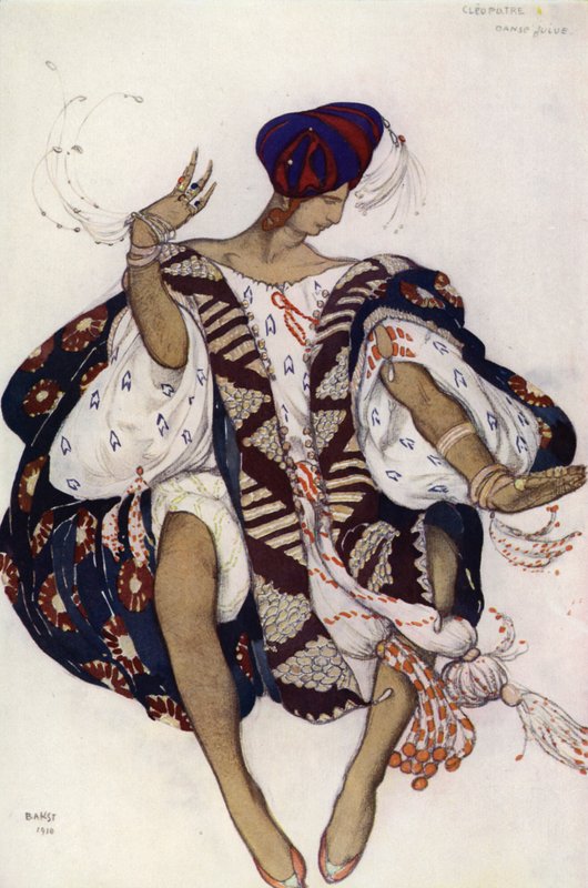 Židovský tanec, pro balet Kleopatra (barva lito) od Leon (after) Bakst