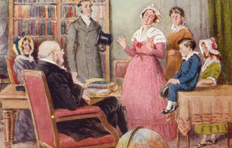 Ilustrace k Příběhu malého Dombeyho od Leonard Skeats