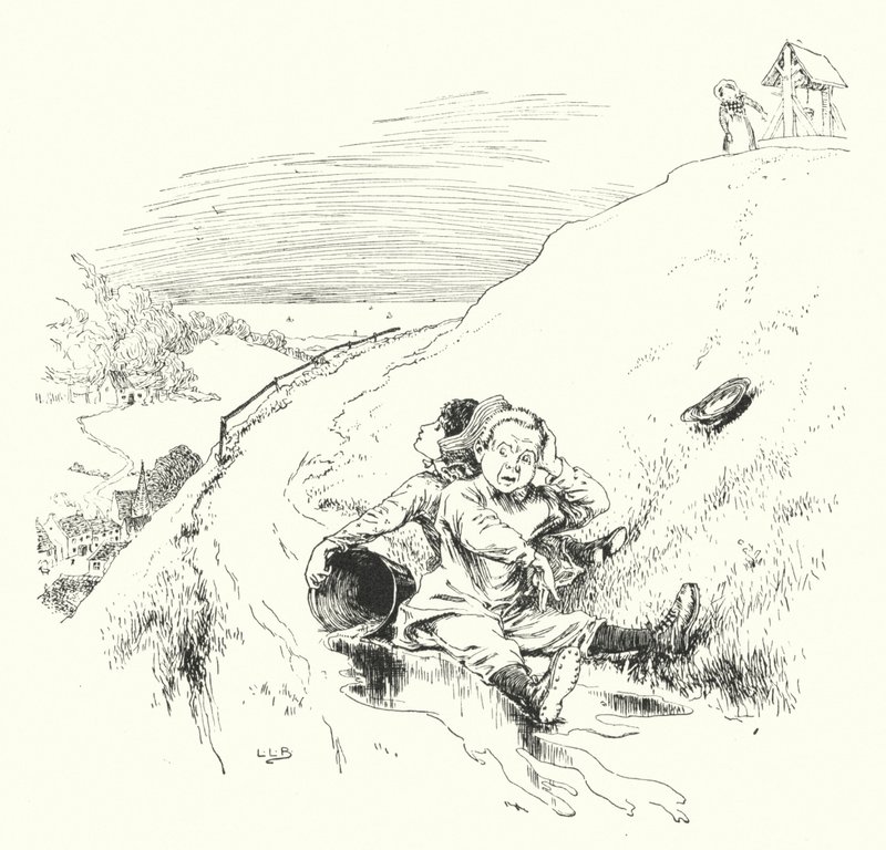 Jack a Jill šli do kopce (rytina) od Leonard Leslie Brooke