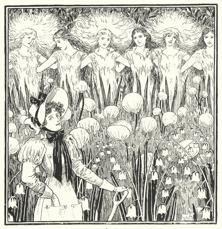 Paní Mary, naopak, jak roste vaše zahrada (rytina) od Leonard Leslie Brooke