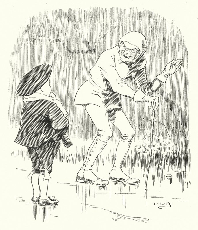 Jednoho mlhavého vlhkého rána, když bylo zataženo počasí (rytina) od Leonard Leslie Brooke