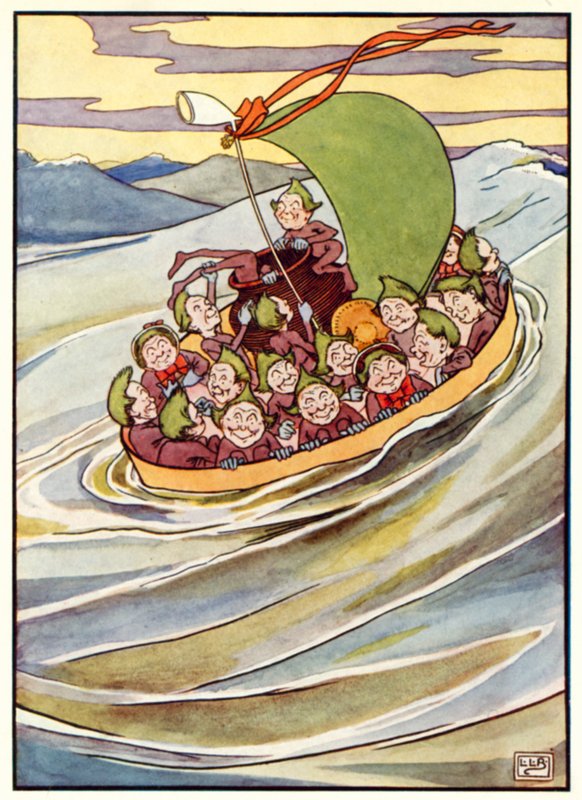 The Jumblies (barevné lito) od Leonard Leslie Brooke