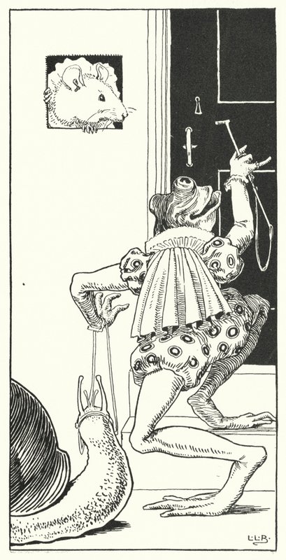 Ve studni žila žába (rytina) od Leonard Leslie Brooke