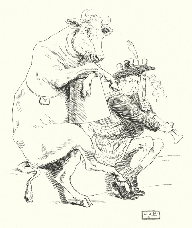 Byl tam dudák, měl krávu (rytina) od Leonard Leslie Brooke