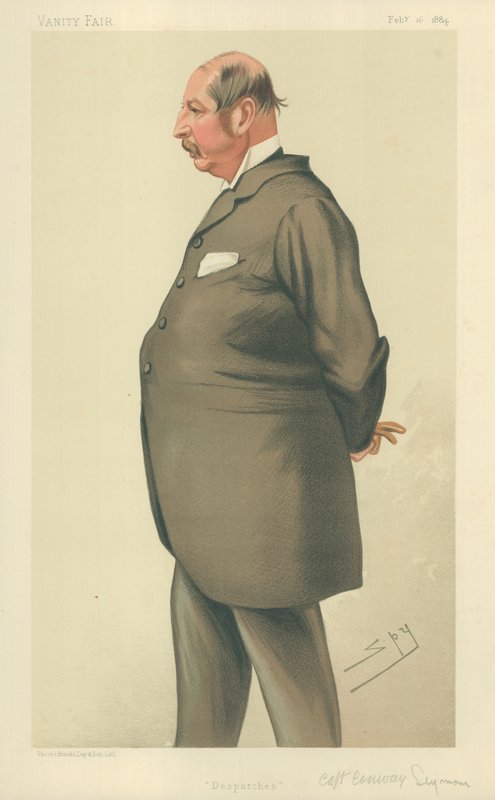 Kapitán Conway Seymour, Despatches, 16. února 1884, karikatura Vanity Fair od Leslie Matthew Ward